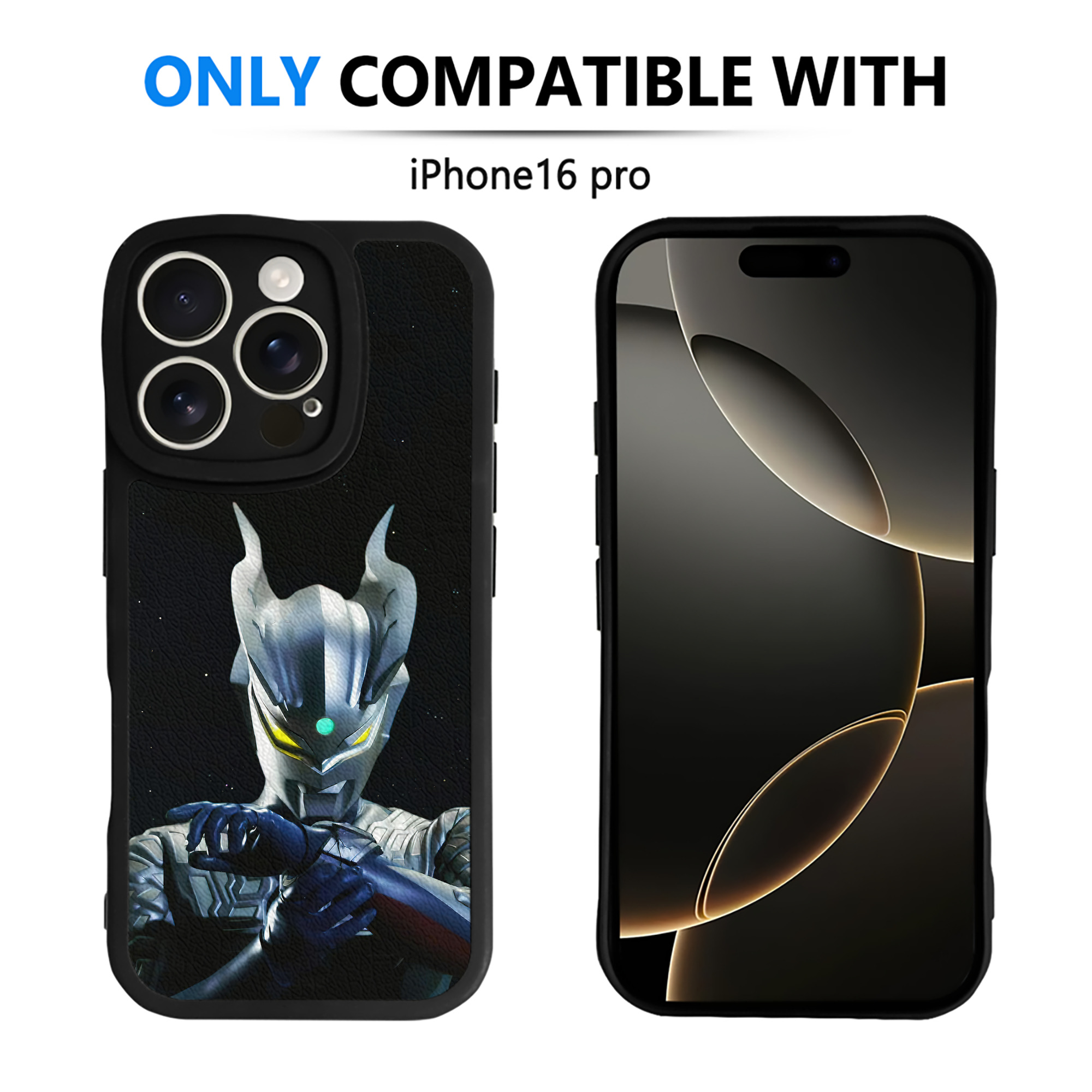 （画像用） ウルトラマン Ultraman 【iPhone 16シリーズ対応】シリコンスマホケース（レザー調） 材質：シリコン